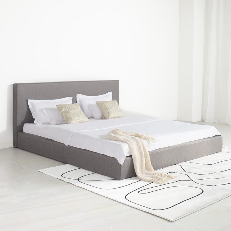 Upholstered Bed, Kingsize (5'), Grey