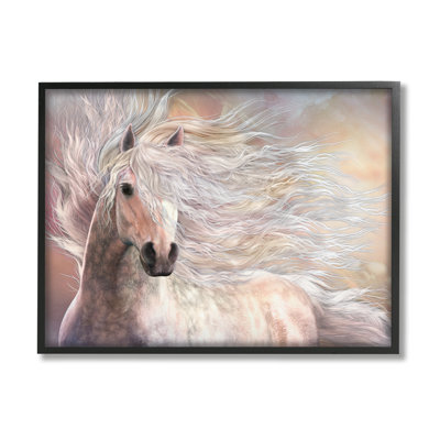 Cielo Windblown Stallion Portrait by Laurie Prindle