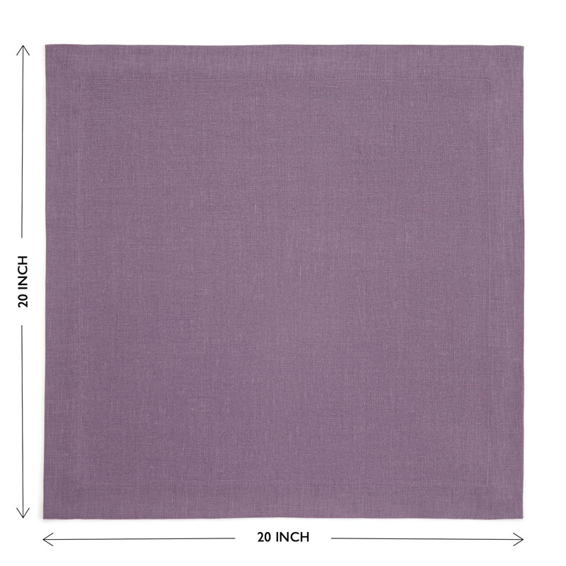 100% Pure Linen Dinner Napkins - Fete, Mulberry