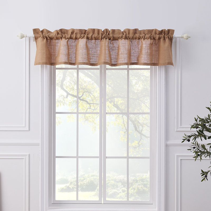 Natural Burlap Rod Pocket Window Valance