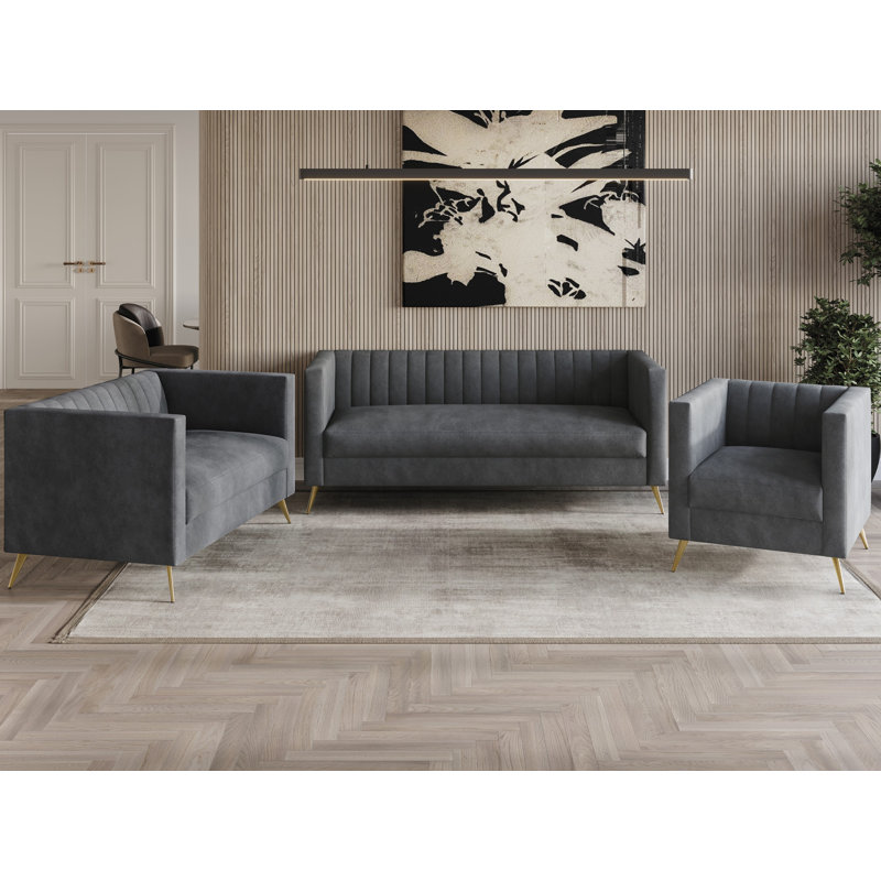 Ensemble de canapé Cramlington, Dark Grey