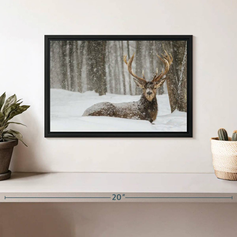 Brampt Snow Covered Elk, 9" H x 13" W