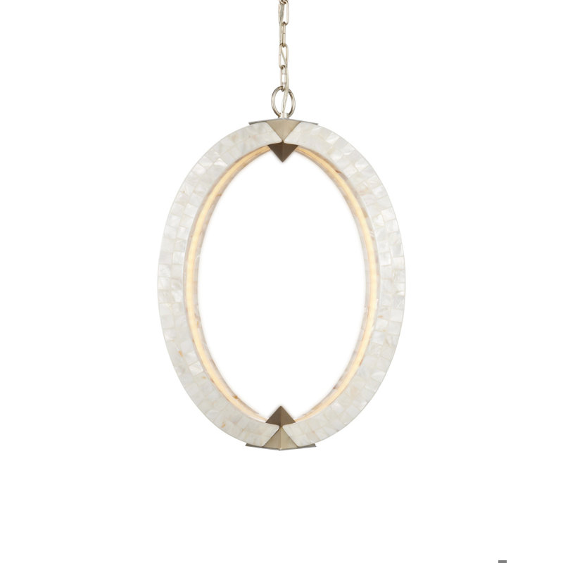 Arietta 4 - Light Mother of Pearl/Metal LED Chandelier