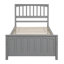 Lit plateforme en bois simple, gris-1550552360