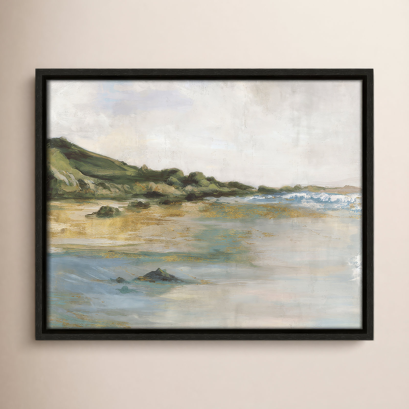 Tide’s Edge Print by , 12.5" H x 15.5" W, Espresso