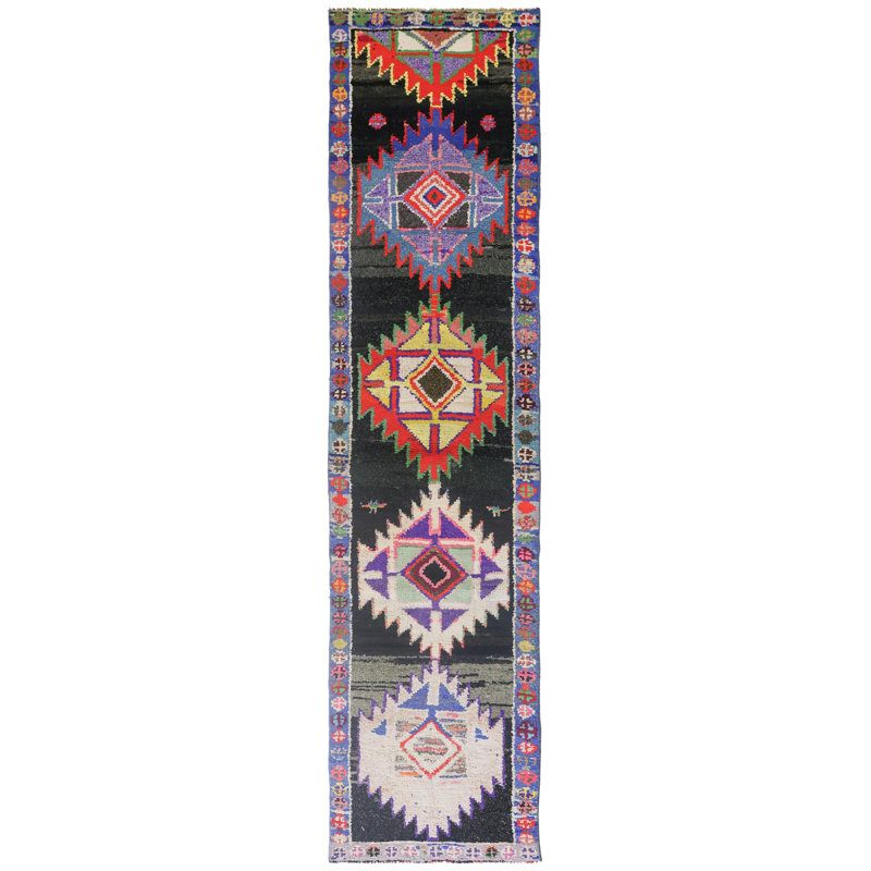 Vintage Turkish Village Rugs One-of-a-Kind Runner 2'4" X 9'3" Area Rug