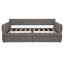 Grand lit plateforme tapissier avec port USB et 2 tiroirs-120857094