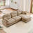 Modular Sectional L Shaped Couch With Ottoman, Premium Chenille Fabric,Tufted Cushion Backrest Design,Ergonomic Design  Easy Install,Fits Bedrooms, Living Rooms Reading Nooks-700772770-700772775