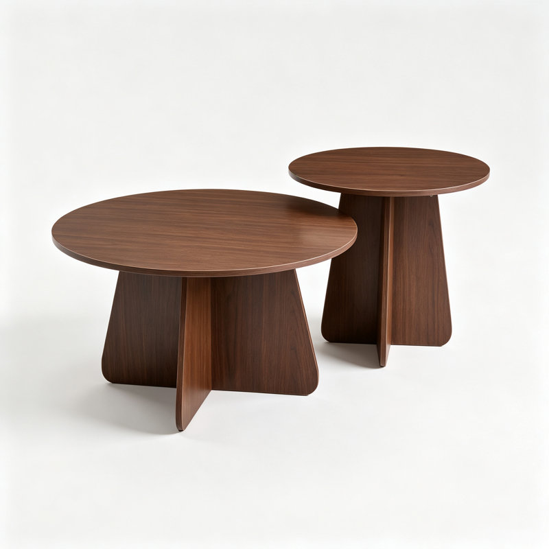 Vorlin 2 Piece Living Room Table Set with Nesting Coffee Table and Side Table