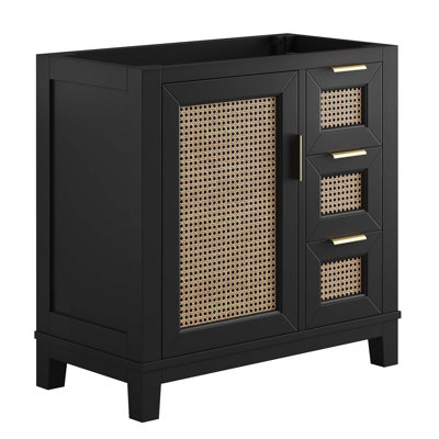 36'' Single Bathroom Vanity Base Only in Black