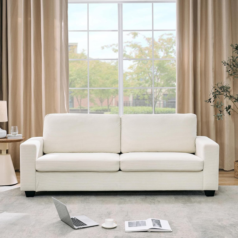 Canapé de 83 pouces, canapé confortable, canapé moderne, canapé 3 places avec tissu
