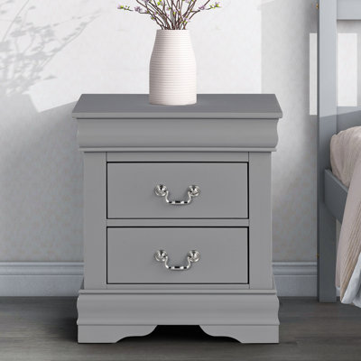 Table de chevet 2 tiroirs 23,5 po Traditional