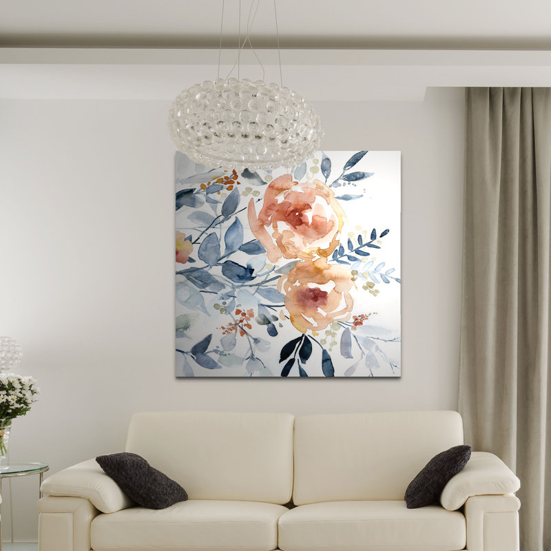 «Flowering Branches I», peinture, H 32 po x l 32 po x P 1,5 po, Toile tendue
