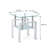 White Tempered Clear Glass End Table, 2-Layers Small Table With Storage, Living Room Side Table-947225167