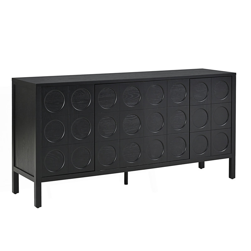 Buffet décoratif, armoire de rangement élégante, armoire avec conception de porte circulaire unique