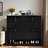Wooden Shoe Cabinet With 4 Flip Drawers, 2 Storage Drawers And Open Compartments-1453550221