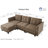 Zendajas 85" Curved Arm Sofa & Chaise With Storage Ottoman-196108634