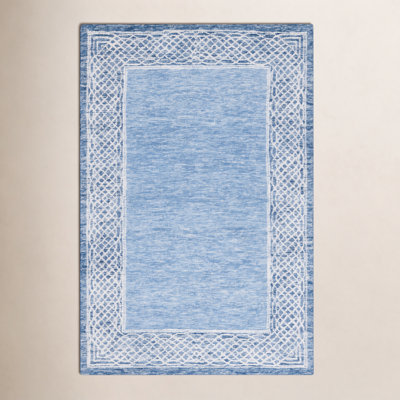 Hand-Tufted Geometric Wool Rug