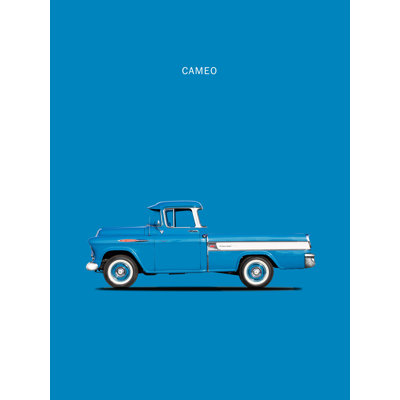 " Chevrolet Cameo Pickup 1957 Bl " Mixed Media Print