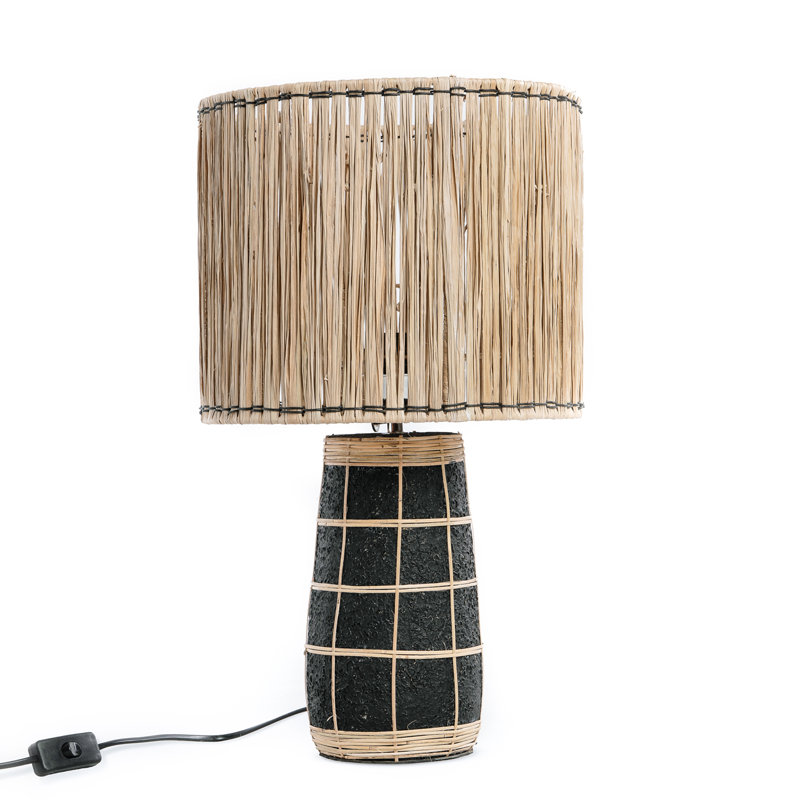 Chioma Terracotta - Grass Novelty Lamp, Natural Black