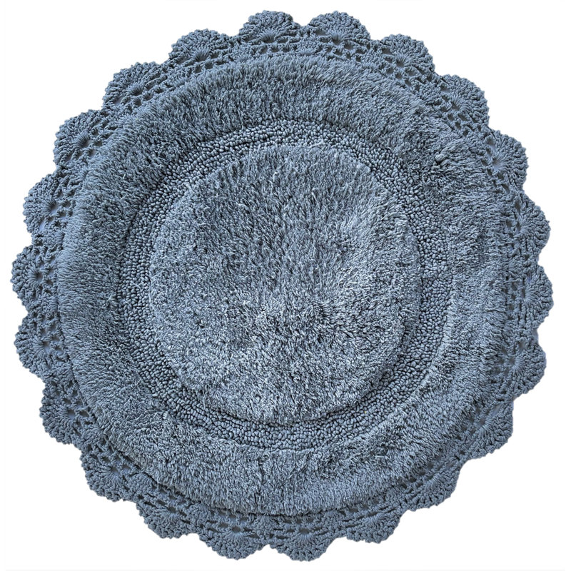 Tapis pour salle de bain Wingert, l 28 po x L 28 po, Gris