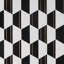 Fuse 6" Hexagon Polished Marble And Brass Inlay Mosaic-1180674221