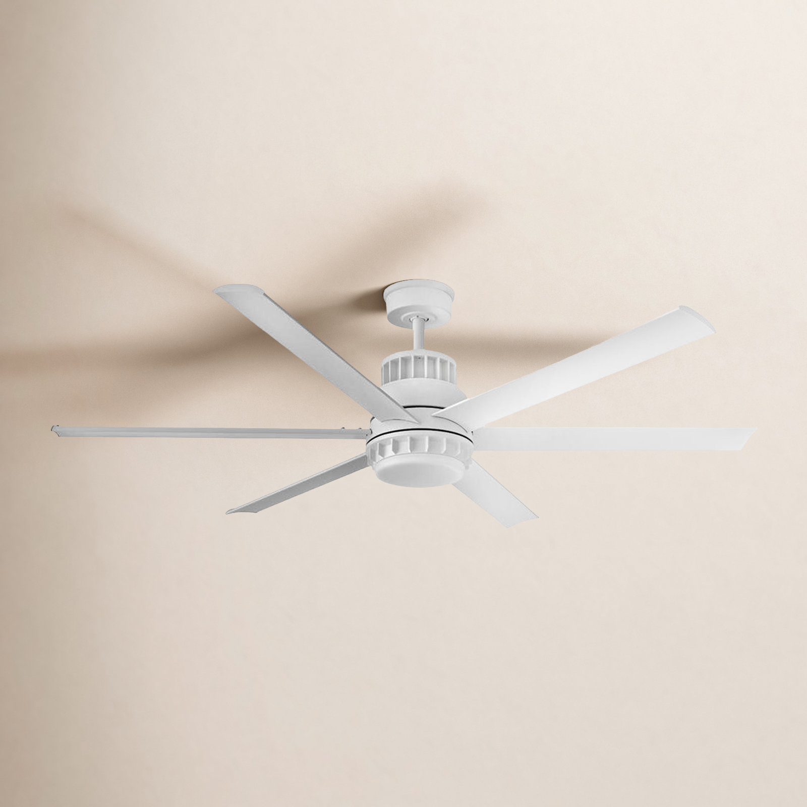Draftsman 60" Smart Ceiling Fan with Light Kit, Matte White