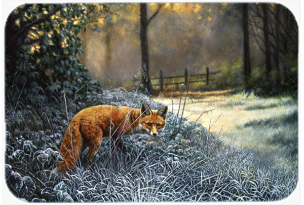 Caroline's Treasures Fox on the Hunt Glass Cutting Board