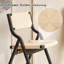 Chaises pliantes en bois, chaises pliantes, chaises de salle à manger en bois empilables pour la cuisine et la salle à manger, siège et dossier tissés, ensemble de 2 chaises de salle à manger-412805073-412805079