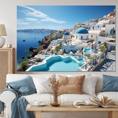 Grèce «Santorini Dreams I», art mural Grèce