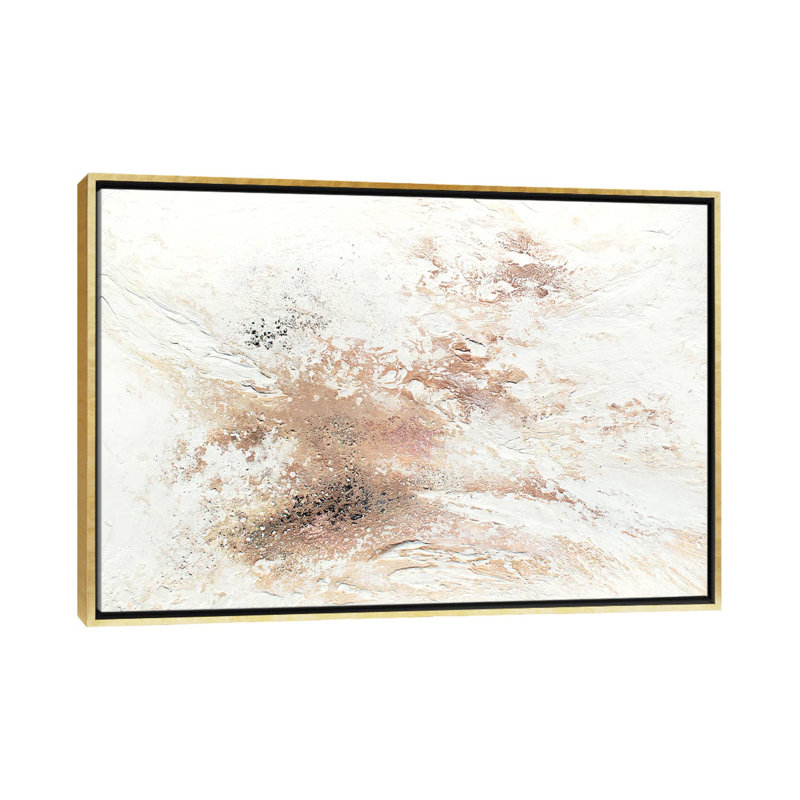 «Rose Gold Snow» par Spell rebond Fine Art - impression, H 26 po x l 40 po x 1,5 po, Pas de tapis, Toile encadrée d'or