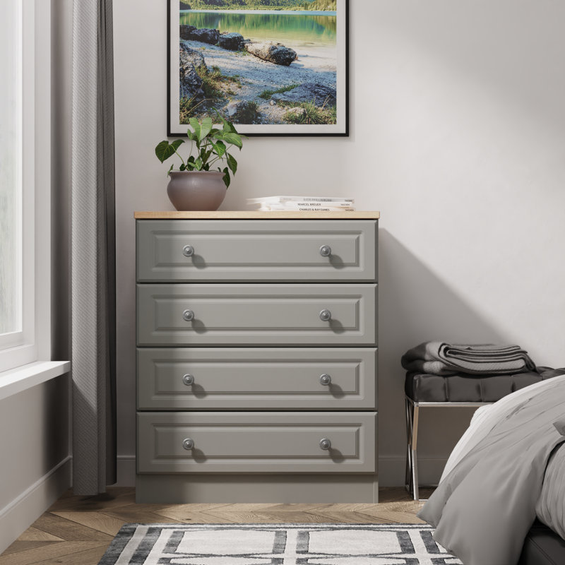 74cm W 4 - Drawer Chest of Drawers, Grey