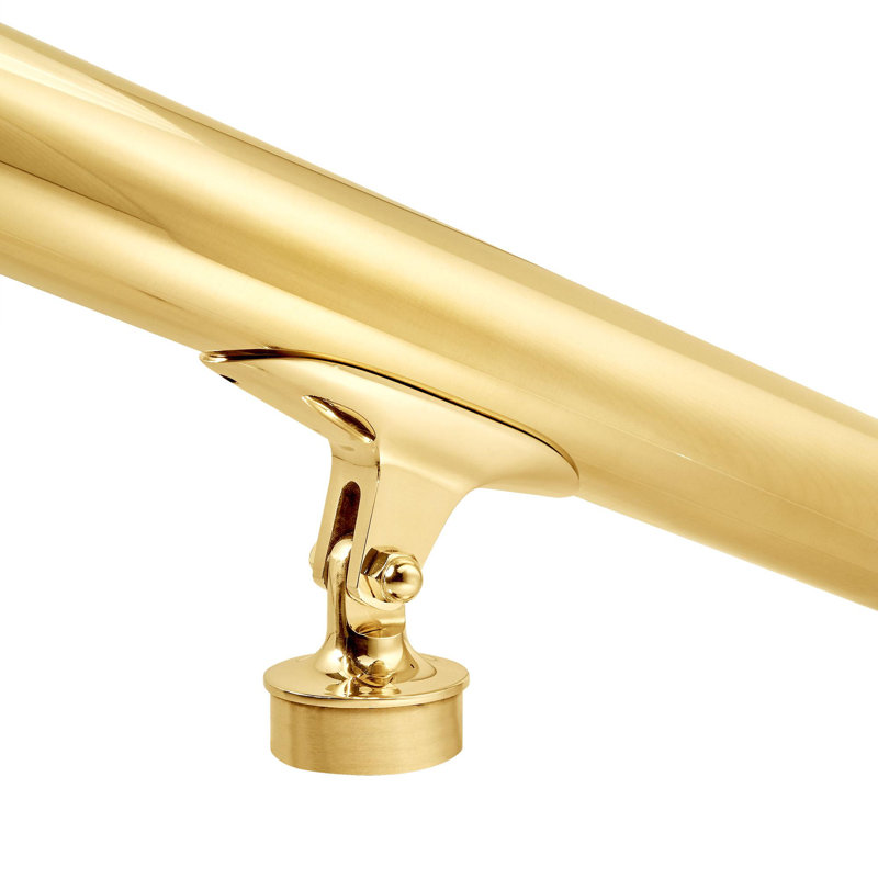 Selle réglable en laiton poli de 2 po de diamètre de 2 po Rail Rail - 1 paquet