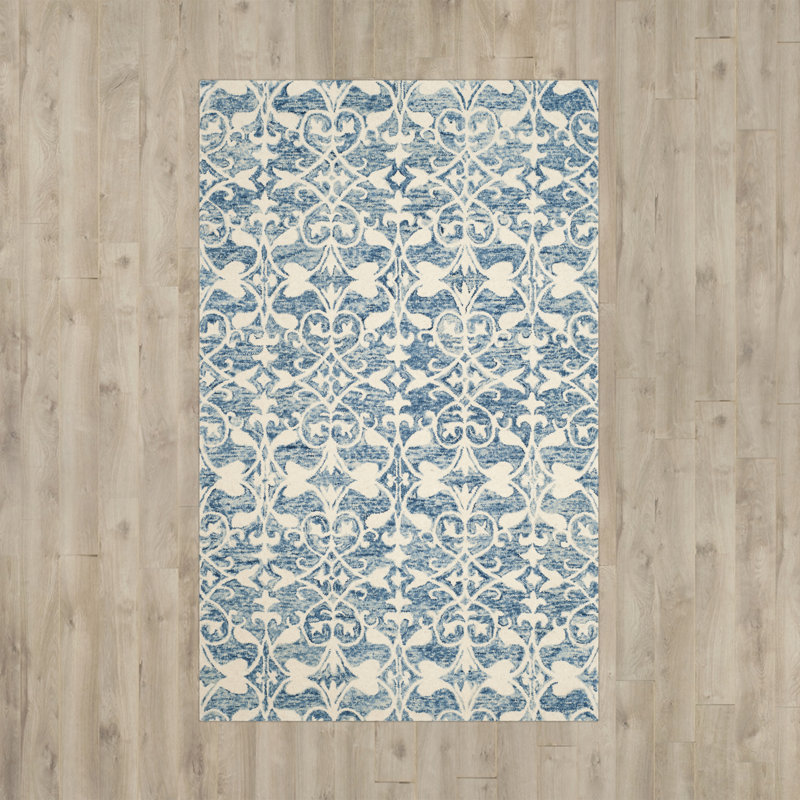 Dashanna Hand Tufted Wool Floral Rug, Rectangle 2' x 3'