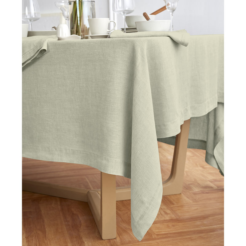 Sonoma - 100% Pure Linen Tablecloth (Prewashed), 120" x 70", Sage