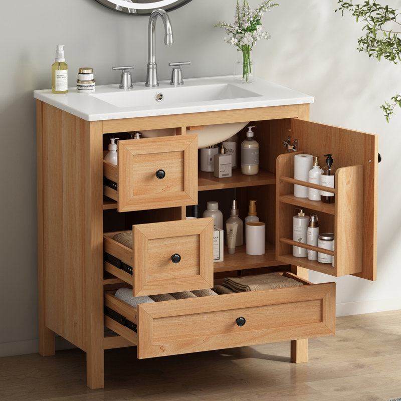 Meuble-lavabo 30 po avec comptoir en céramique