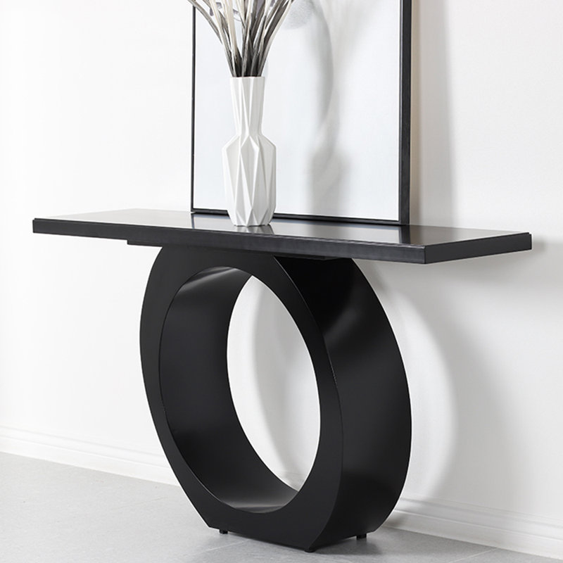 Console simple et moderne, H 33,5 po x l 59 po x P 15,7 po, Noir