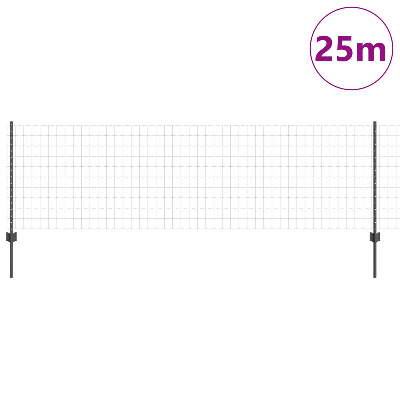 80 cm H x 2500 cm W Steel Border Fencing