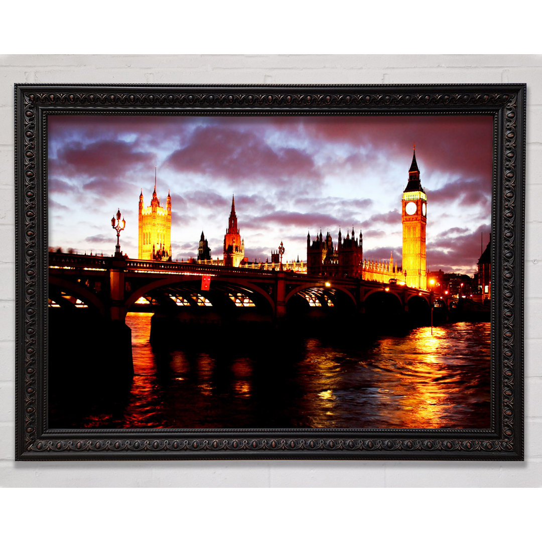 London Thames Reflections - Einzelner Bilderrahmen Kunstdrucke