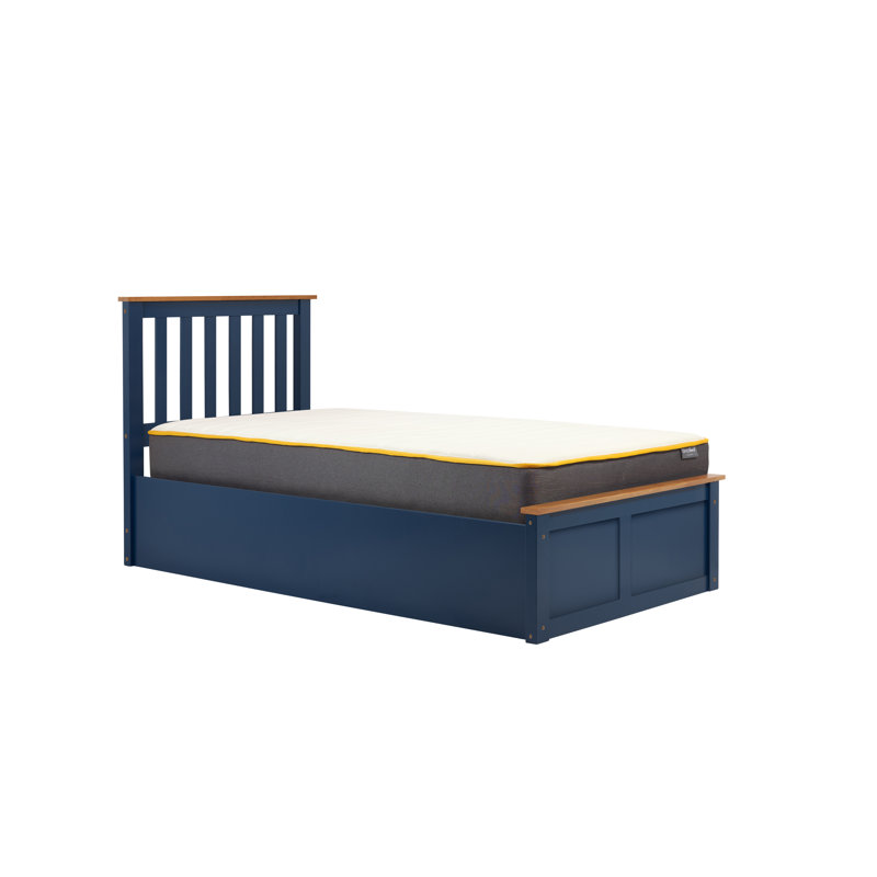 Verona Wooden Ottoman Bed, Navy Blue, Single (3')