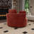 50" W Oversized Upholstered Swivel Barrel Chair-205931504