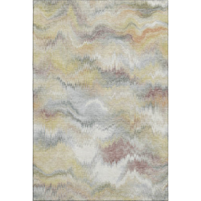 Premium Machine Washable Mayfield AMF2258 Swirls Rug