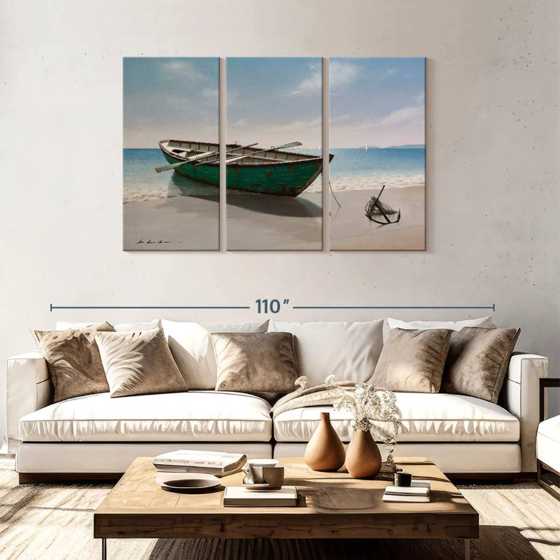 Mehar Green Boat, 48" H x 74" W