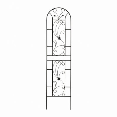 Barrière de jardin en treillis de jardin en métal 86,7 "x 19,7" treillis antirouille pour plantes grimpantes