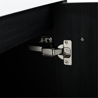 Meuble-lavabo de salle de bain - Châtaignier noir de 24 pouces avec aspect chic et tiroirs fonctionnels élégants et spacieux