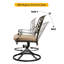 Ensemble de 4 chaises de patio Rosezella