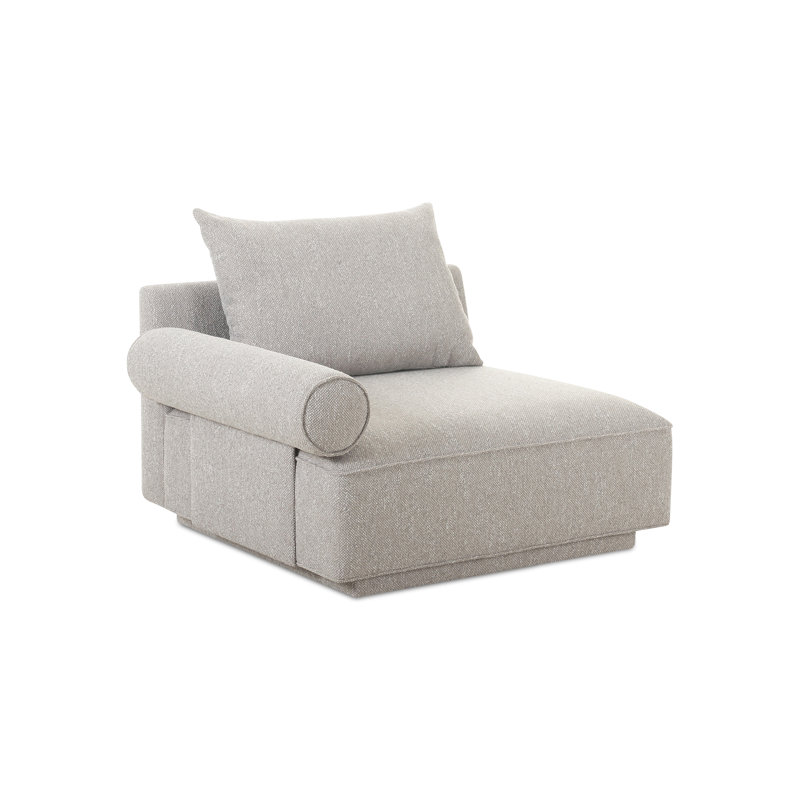 ROSELLO SLIPPER CHAIR, Novax White Boucle, 30" H x 41.25" W x 37.75" D, Yes