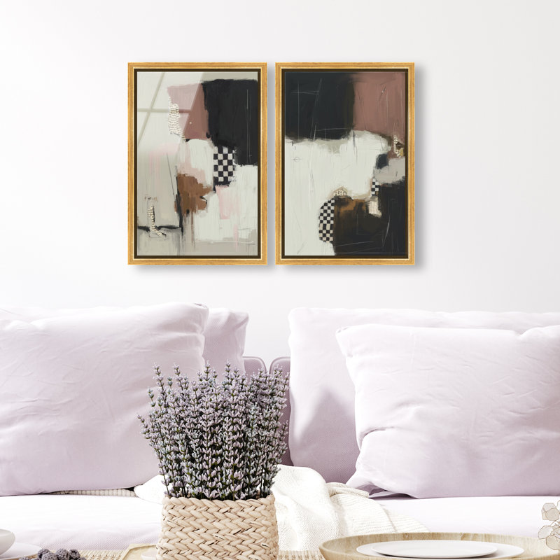 Longing Set Set by Oliver Gal, 11"H x 16"W, Gold Floater Frame