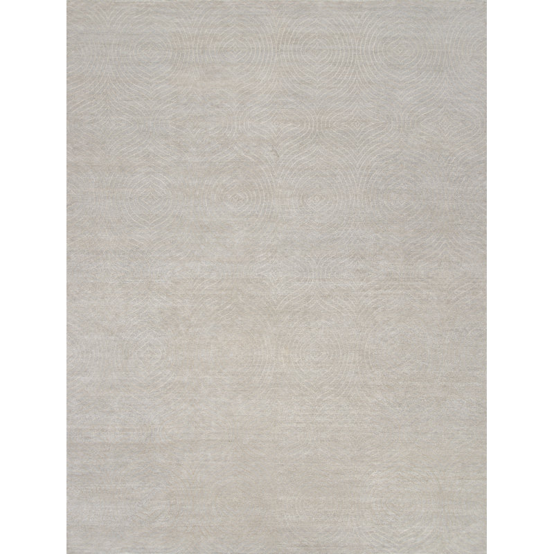 Celeste Geometric Area Rug in Quartz/Ivory, Rectangle 4' x 6'