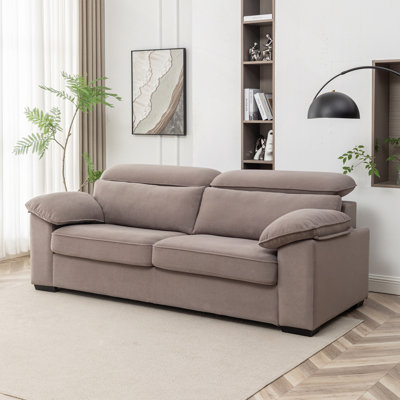 2-Seater Sofa Bed, Couch, Convertible Queen Size Sleeper Sofa With Wooden Frame & Polyester Upholstery, Pull-Out Design, 300 Lbs Capacity - Space Saving For Living Room